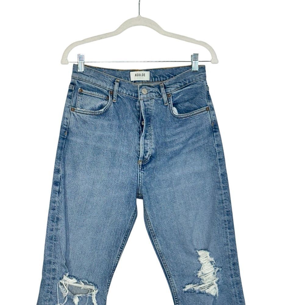 Agolde Riley High Rise Crop Jeans | Size 28 - Picture 4 of 8